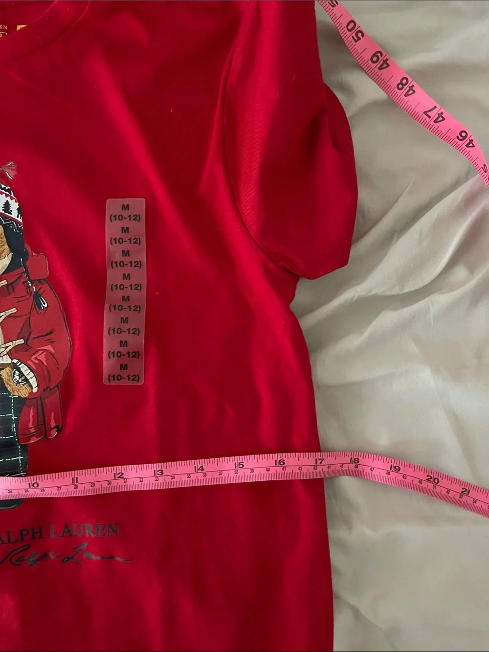 Ralph Lauren Red Kids Polo Bear Graphic Tee